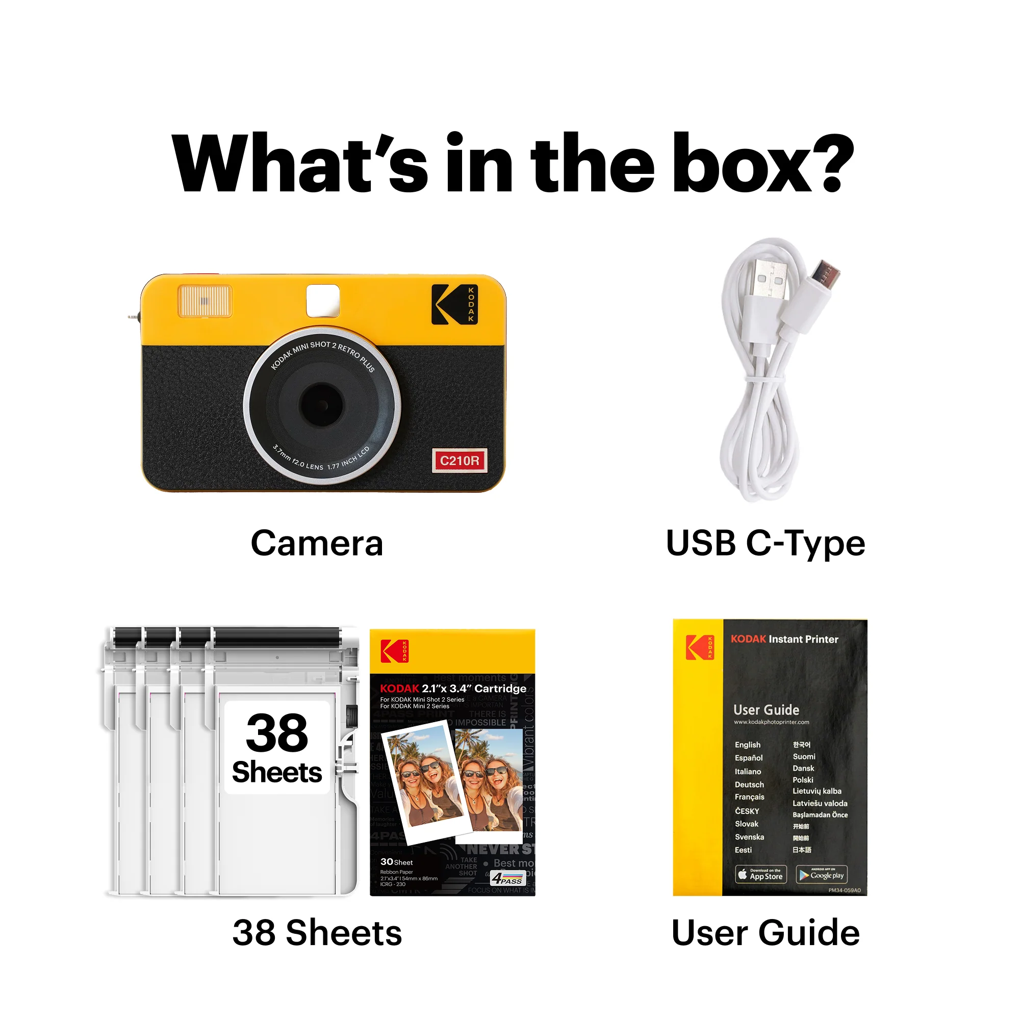 KODAK Mini Shot 2 Retro 2.1x3.4 Inch C210R 38 Sheet Bundle - Image 9