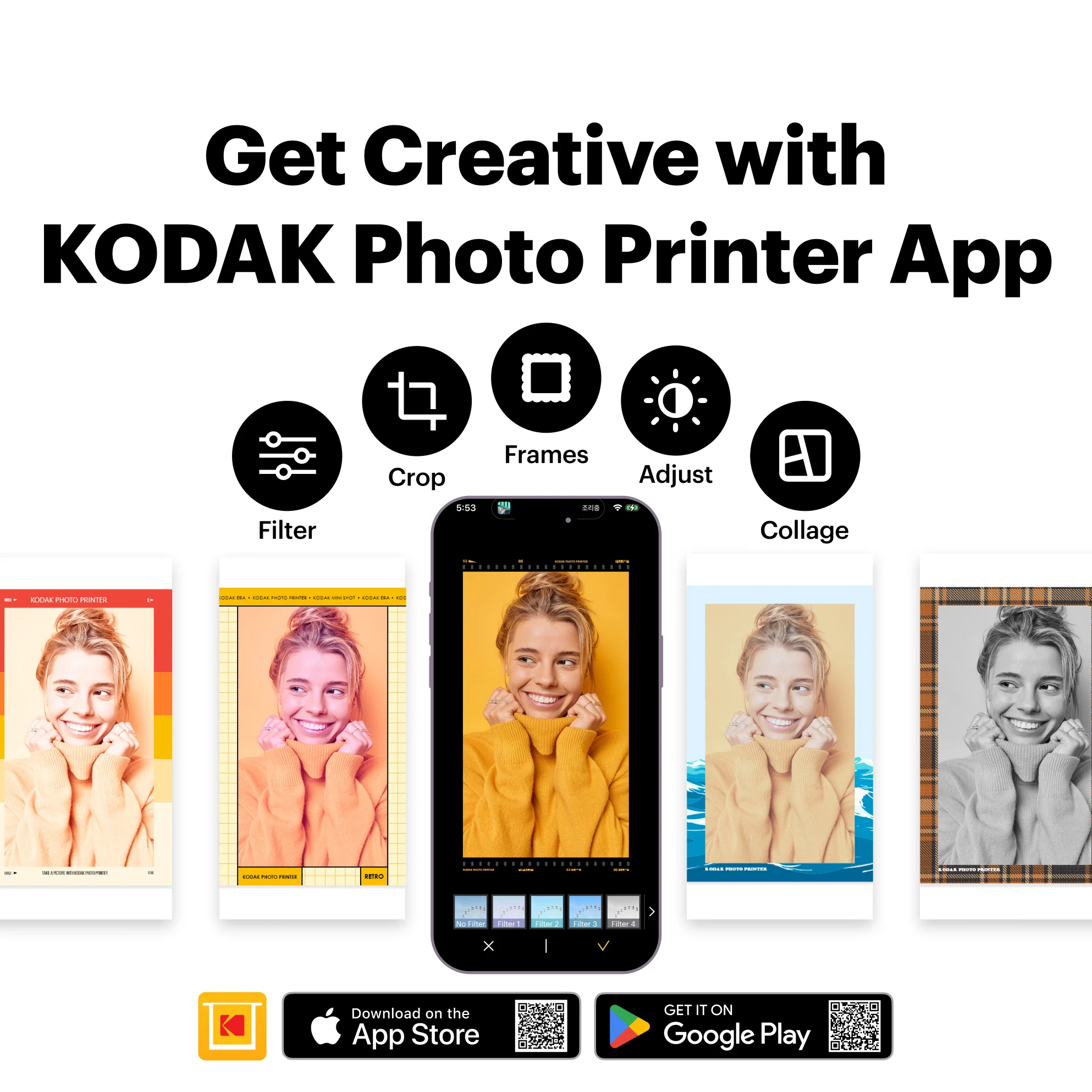 KODAK Dock Plus Retro 4x6 Inch PD460 Photo Printer 50 Sheet Bundle - Image 8