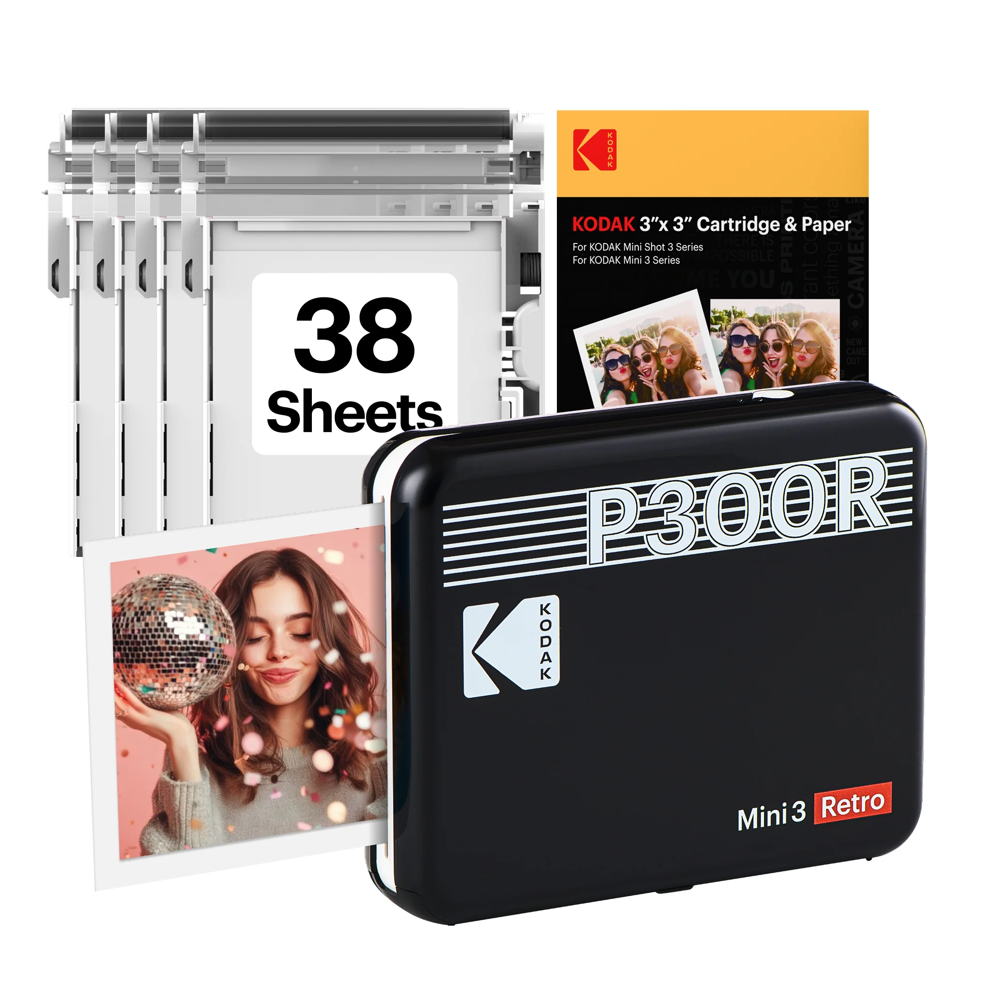 KODAK Mini 3 Retro 3x3 Inch P300R 38 Sheet Bundle - Image 3