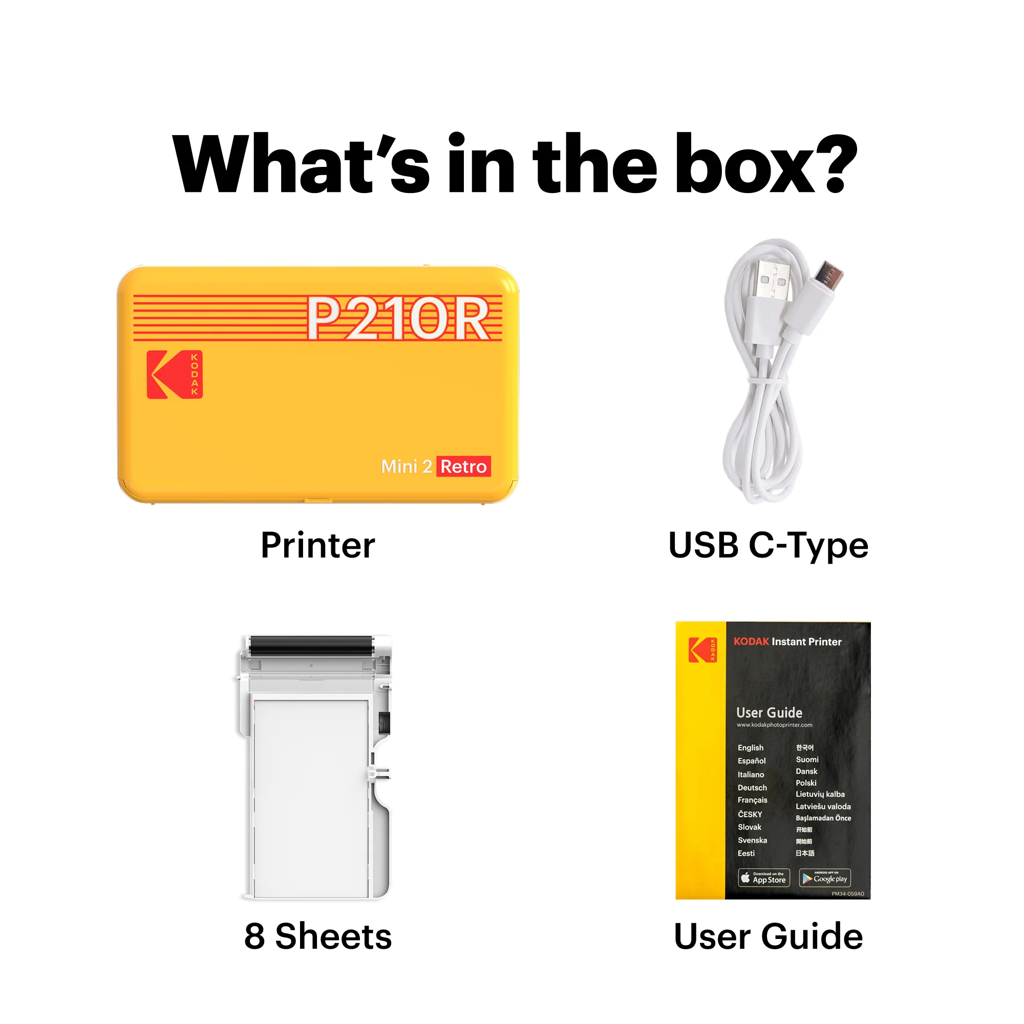 KODAK Mini 2 Retro 2.1x3.4 Inch Printer P210R - Image 10