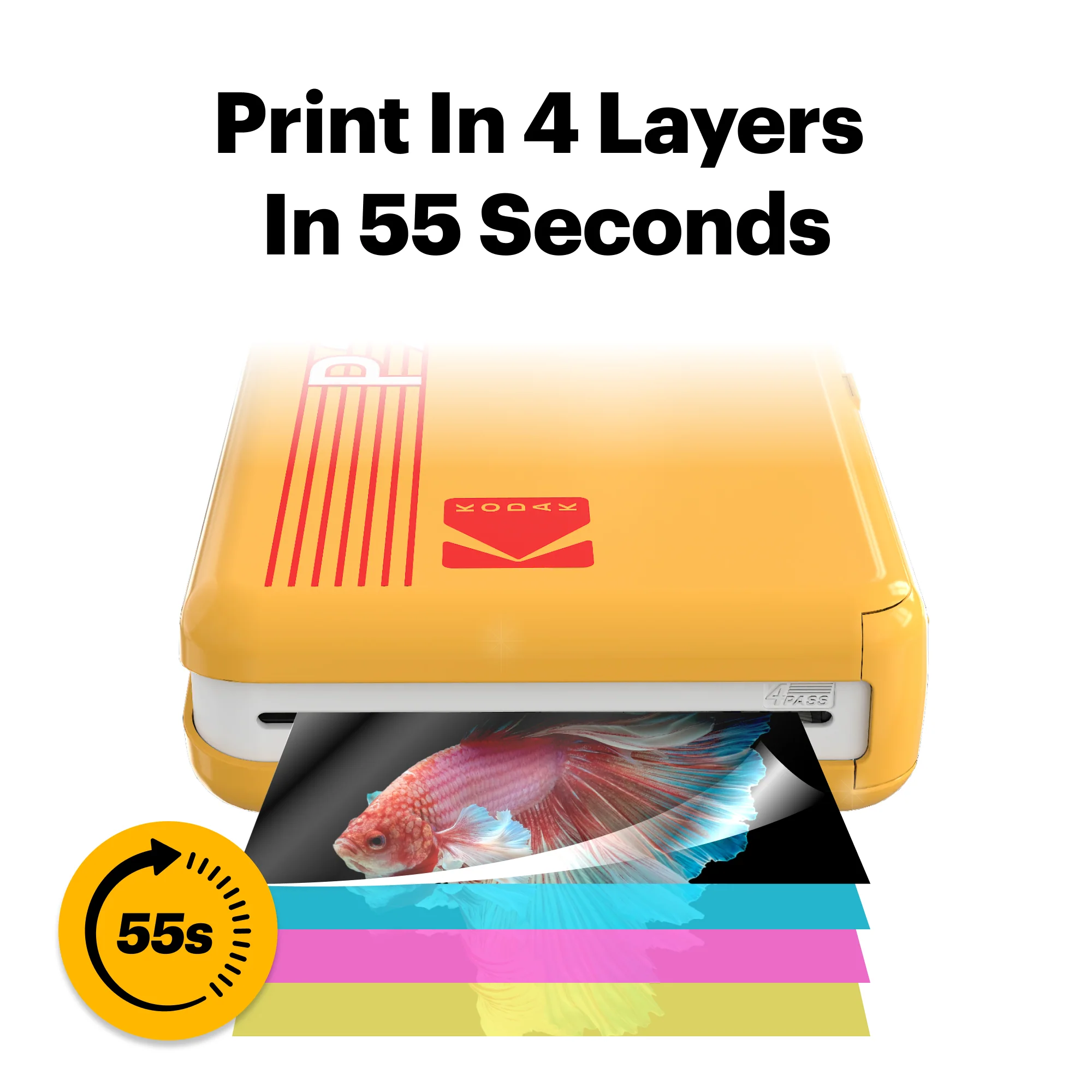 [Yellow only] KODAK Mini 2 Retro 2.1x3.4 Inch P210R 38 Sheet Bundle - Image 3