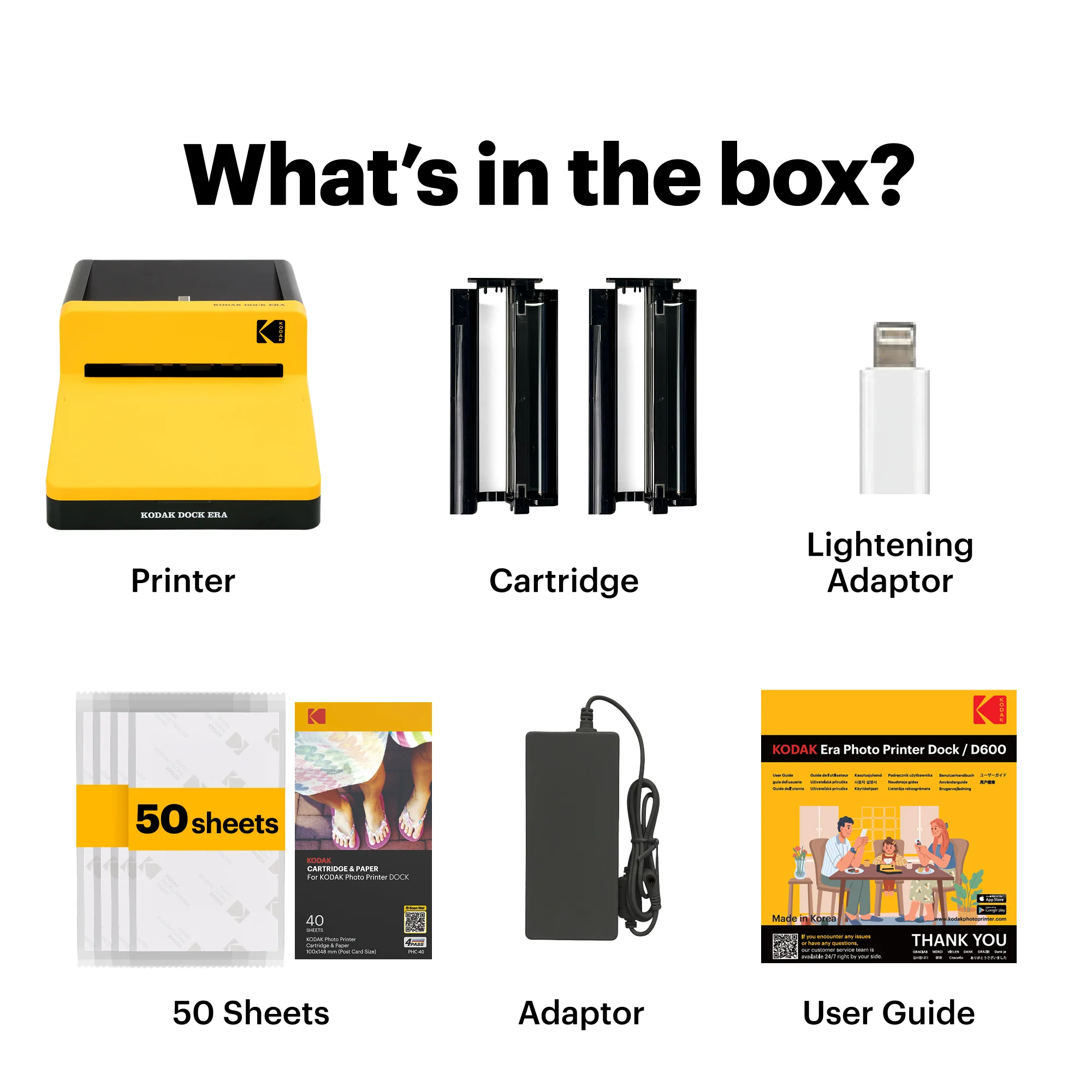 KODAK Dock Era 4x6 Inch D600 Photo Printer 50 Sheet Bundle - Image 9