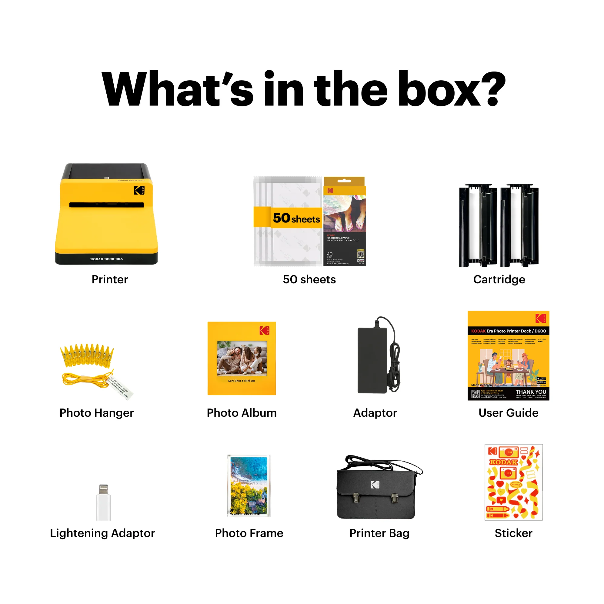 KODAK Dock Era 4x6 Inch D600 Photo Printer 50 Sheet Gift Bundle - Image 9