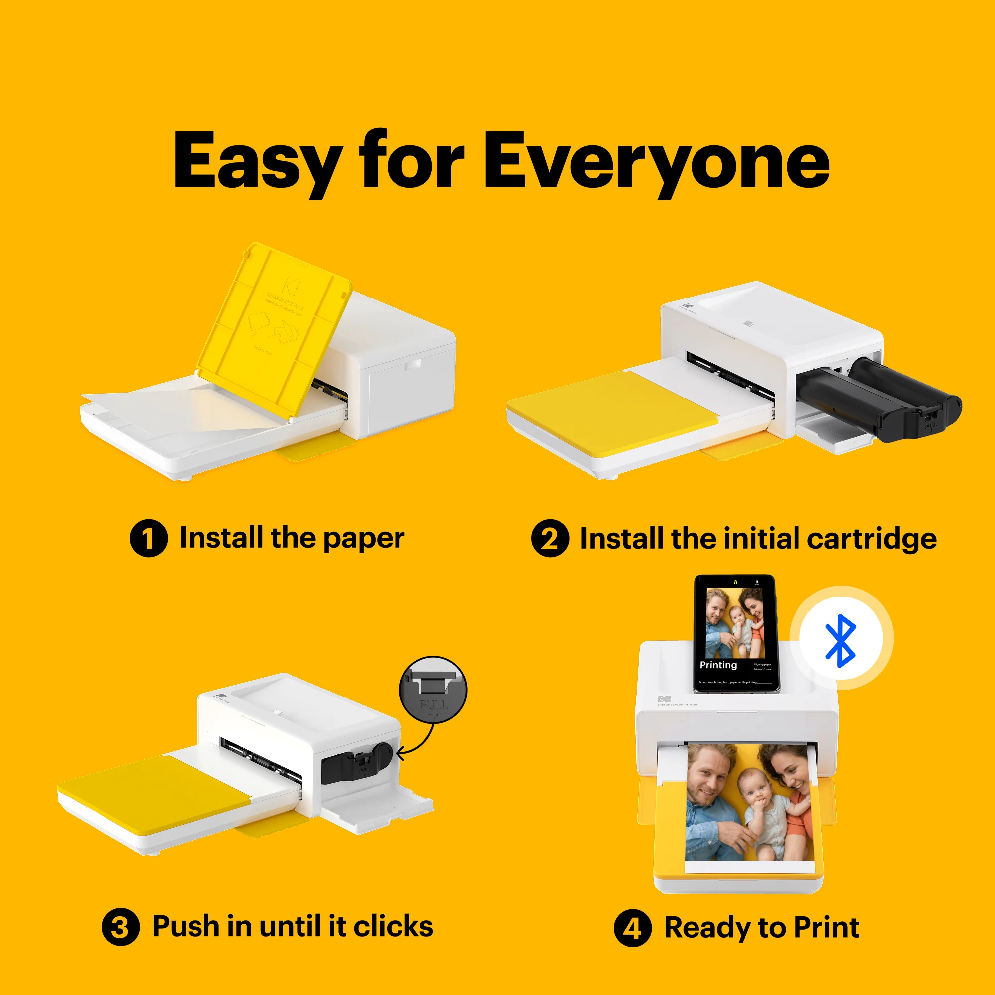 KODAK Dock Plus Retro 4x6 Inch PD460 Photo Printer 50 Sheet Gift Bundle - Image 5